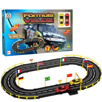 Autorama Elétrico Pista De Corrida Formula Veloz - Braskit - Autorama e ...