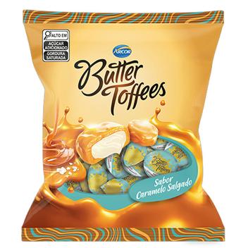 Bala Butter Toffees Caramelo Salgado 100g Doce Guloseima Macia Sabor ...