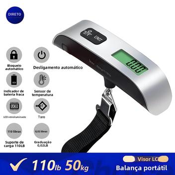 Balança Digital Portátil Lcd Para Bagagem, 50kg, 110lb, Viagem ...