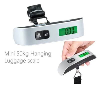 Balança Portátil Digital de Mão Pesa Mala Até 50kg função tara - sufeng ...
