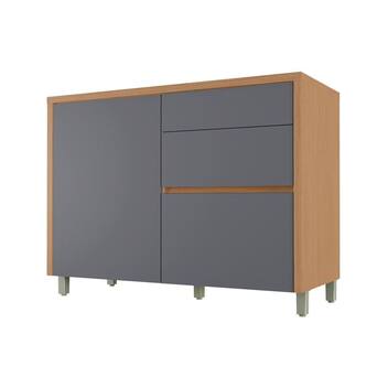 CONDE HOUSE チェスト　DR-120 Balcão Cozinha Nesher Condessa 1Pta 3Gavs 120cm Titânio - Gabinete