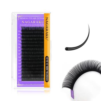 Silk Y-Lashes Einzelwimpern C-Curl 0,15 Dicke - Für Wimpernverlängerung, 10 Mm, Seidiger Glanz