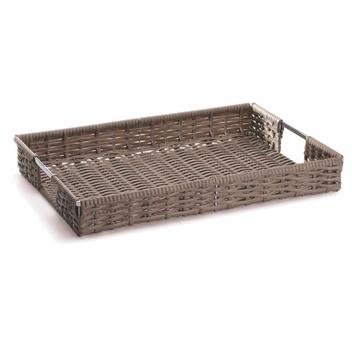 Bandeja Cuadrada De Piel Sintética Con Asas – 38x38 Cm, Estilo Vintage, Perfecta Para Servir O Decorar