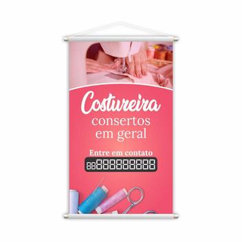 Banner Costureira Consertos Em Geral Contato 80X50Cm - Plimshop ...