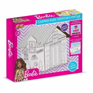 Barbie Casinha Para Montar e Pintar F0087-1 - Fun - Kit de Colorir
