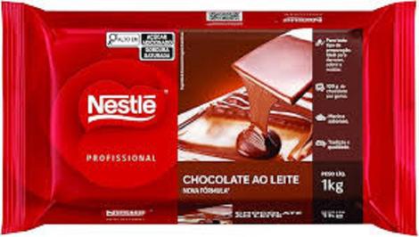 Barra de chocolate profissional nestle 1kg - Chocolate / Barra de ...