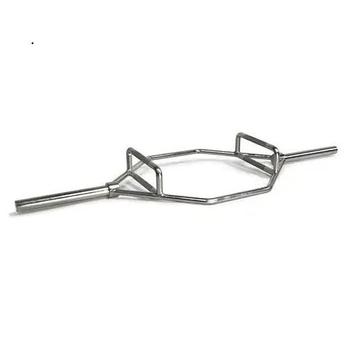 Barra hexagonal olímpica cromada maciça para musculação 1,80m - rae