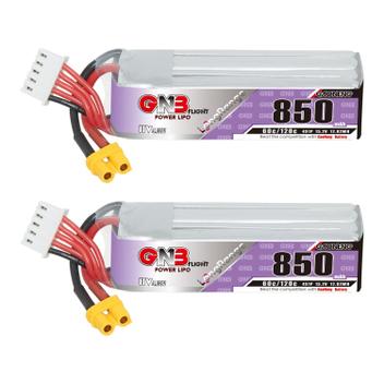Batería Gaoneng GNB 850mAh 2S 7.6V 60C Con Conector XT30U-F Para Drones FPV Y Carreras RC, Formato Largo