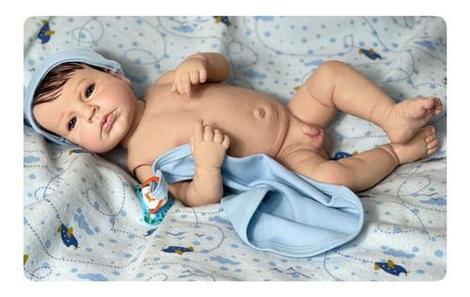 Bebe Reborn Menino Realista, Sorrindo Toma Banho, 55cm - Ana Dolls - Boneca  Reborn - Magazine Luiza