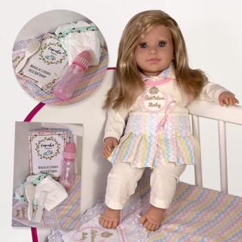 Boneca bebe reborn princesa laurinha magazine luiza