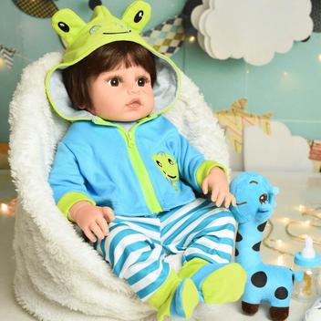 Bebê Sweetie Reborn (R) Girafinha Menino Silicone-doll 48cm - S4