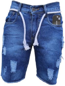Short preto cheap masculino rasgado