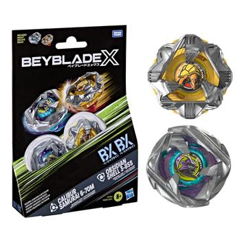 Beyblade X Calibur Samurai 6-70M & Obsidian Shell 3-85S - Sabre de
