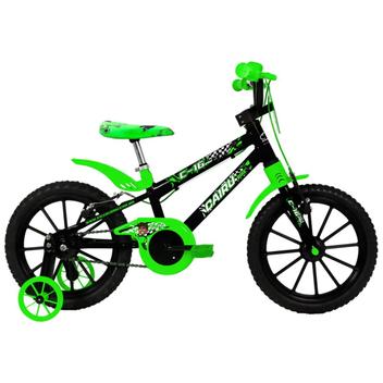 Bicicleta Cairu C-16 Vb Aro 16 Rígida 1 Marcha - Preto/verde