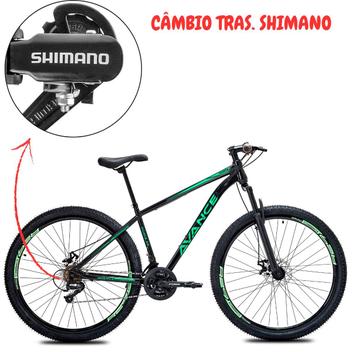 Bicicleta Avance Bike Force Disc M Aro 29 Susp. Dianteira 24 Marchas - Preto/verde