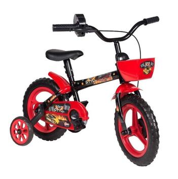 Bicicleta Styll Baby Hot Aro 12 Rígida 1 Marcha - Preto/vermelho