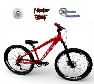 Bicicleta Gta Bike Rebel Single Disc M Aro 26 Susp. Dianteira 8 Marchas - Vermelho