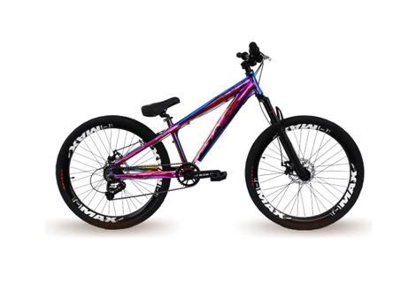 Bicicleta Gta Bike Rebel Camaleão Disc M Aro 26 Susp. Dianteira 7 Marchas - Roxo/azul