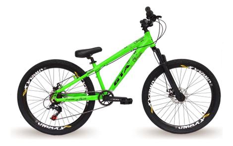 Bicicleta Gta Bike Rebel Single Disc M Aro 26 Susp. Dianteira 7 Marchas - Verde