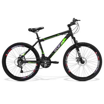 Bicicleta Gts M1 Walk New Disc M Aro 26 Susp. Dianteira 21 Marchas - Preto/verde