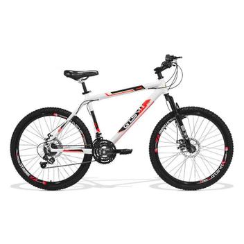 Bicicleta Gts M1 Walk New Disc M Aro 26 Susp. Dianteira 21 Marchas - Branco/vermelho