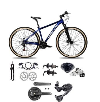 Bicicleta Absolute Nero 5 Disc H Aro 29 Susp. Dianteira 27 Marchas - Azul