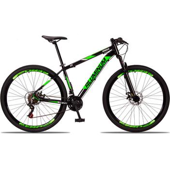 Bicicleta Raider Aluminum Disc M Aro 29 Susp. Dianteira 21 Marchas - Preto/verde