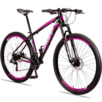 Bicicleta Dropp Aluminum Disc M Aro 29 Susp. Dianteira 21 Marchas - Preto/rosa