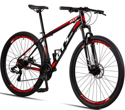 Bicicleta Gt Sprint Mx7 Disc M Aro 29 Susp. Dianteira 24 Marchas - Preto/vermelho