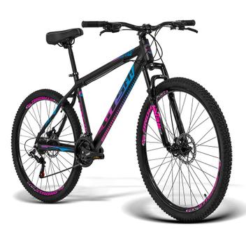 Bicicleta Gts M1 Advanced Disc M Aro 29 Susp. Dianteira 24 Marchas - Azul/rosa