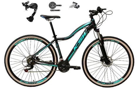 Bicicleta Ksw Mwza Disc H Aro 29 Susp. Dianteira 27 Marchas - Preto/azul