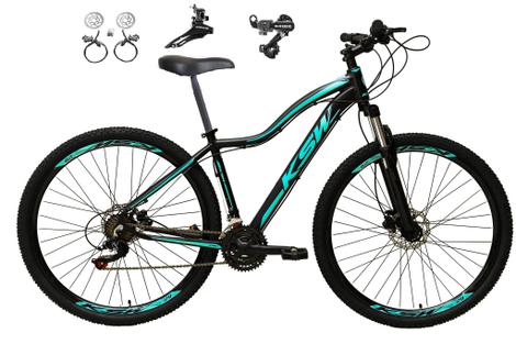 Bicicleta Ksw Mwza Disc H Aro 29 Susp. Dianteira 24 Marchas - Preto/azul