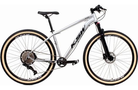 Bicicleta Ksw Xlt 100 Disc H Aro 29 Susp. Dianteira 12 Marchas - Branco/preto