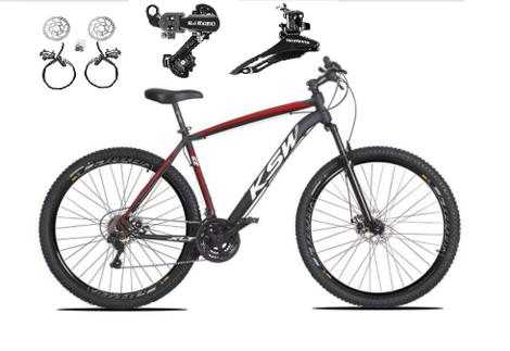 Bicicleta Ksw Xlt Disc H Aro 29 Susp. Dianteira 24 Marchas - Preto/vermelho