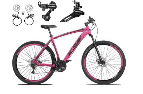 Bicicleta Ksw Xlt Disc H Aro 29 Susp. Dianteira 24 Marchas - Rosa/preto