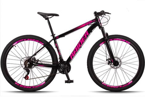 Bicicleta Raider Z3x Pro Disc M Aro 29 Susp. Dianteira 21 Marchas - Preto/rosa
