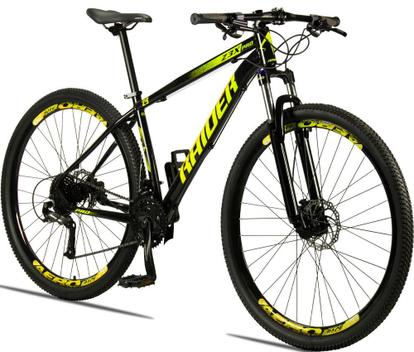 Bicicleta Raider Z3x Pro Disc H Aro 29 Susp. Dianteira 27 Marchas - Preto/amarelo