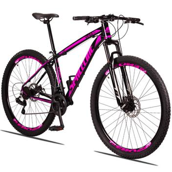 Bicicleta Spaceline Vega Disc M Aro 29 Susp. Dianteira 21 Marchas - Preto/rosa