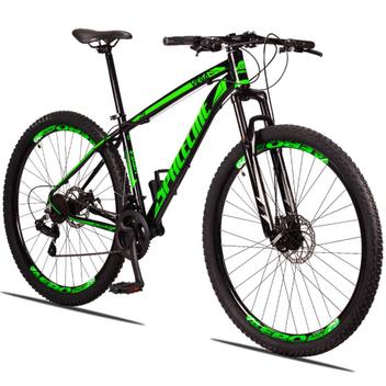 Bicicleta Spaceline Vega Disc M Aro 29 Susp. Dianteira 21 Marchas - Preto/verde