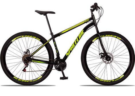 Bicicleta Spaceline Vênus Disc M Aro 29 Susp. Dianteira 21 Marchas - Preto/amarelo