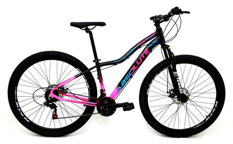 Bicicleta Absolute Hera Sport Disc M Aro 29 Susp. Dianteira 24 Marchas - Azul/preto/rosa