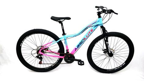 Bicicleta Absolute Hera Sport Disc M Aro 29 Susp. Dianteira 21 Marchas - Azul/rosa