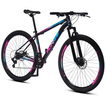 Bicicleta Krw Sx24 Aro 29 Susp. Dianteira 24 Marchas - Azul/preto/rosa