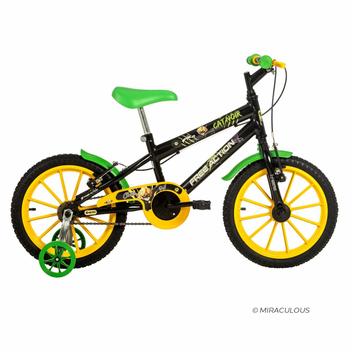 Bicicleta Free Action Lady Bug e Miraculous Vb Aro 16 Rígida 1 Marcha - Preto