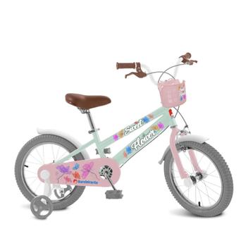 Bicicleta Aro 16 Sweet Flower Menta Bandeirante - BANDEIRANTES ...