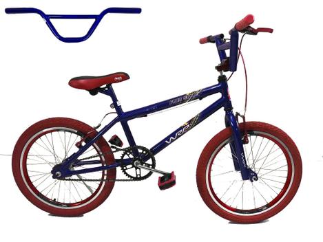 Bicicleta Route Bike Bmx Cross Vb Aro 20 Rígida 1 Marcha - Azul/vermelho