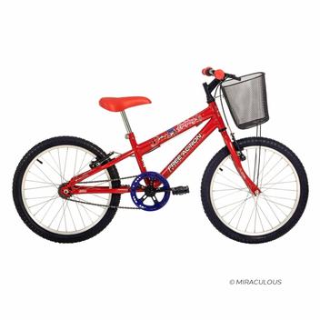 Bicicleta Free Action Lady Bug e Miraculous Vb Aro 20 Rígida 1 Marcha - Vermelho