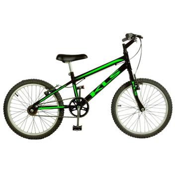 Bicicleta Kls Free Style Vb Aro 20 Rígida 1 Marcha - Preto/verde