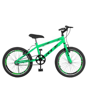 Bicicleta Kls Chrome Line Vb Aro 20 Rígida 1 Marcha - Verde/preto