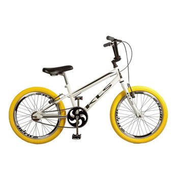 Bicicleta Kls Free Style Vb Aro 20 Rígida 1 Marcha - Branco/amarelo